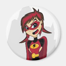 Masked Supergirl Hero Magnet