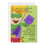 Masked Superhero Birthday Invitation