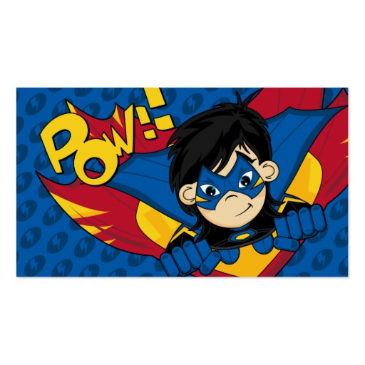 Masked Superhero Bookmark Business Card Template (front side)