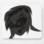 Masked Superhero Girl Mouse Pad