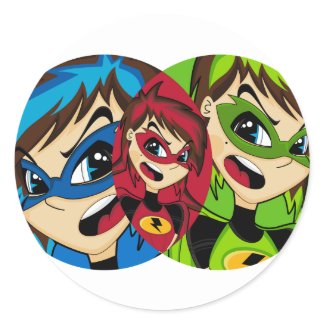 Masked Superhero Girl Sticker sticker