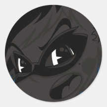 Masked Superhero Girl Sticker