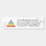 Maslow's Hierarchy of needs Bumper Sticker