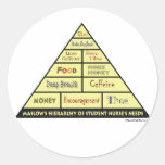 Maslow's Hierarcy of Student Nurse Needs Stickers