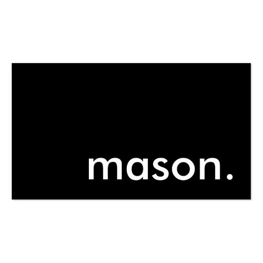 mason. business card templates (front side)