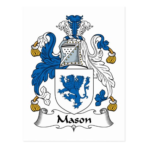 Mason Family Crest Postcard Zazzle