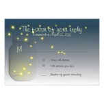 Mason Jar and Fireflies at Dusk RSVP Custom Announcements