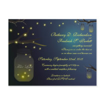 Mason Jar and Fireflies at Dusk RSVP Post Cards