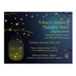 Mason Jar and Fireflies at Dusk Wedding Invitation Post Cards