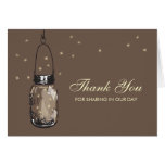 Mason Jar and Fireflies Greeting Cards