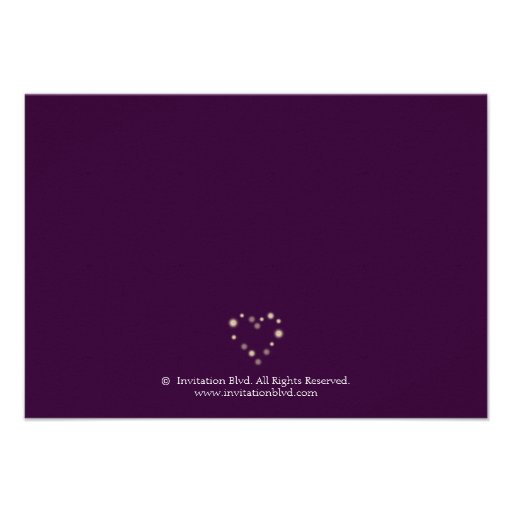 Mason Jar and Fireflies Heart RSVP Invitation
