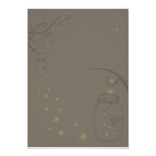 Mason Jar and Fireflies Latte - GORGEOUS! Custom Invite