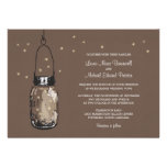 Mason Jar and Fireflies Wedding Invitations