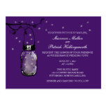 Mason Jar and Fireflies Wedding Invitations postcards