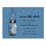 Mason Jar and Fireflies Wedding Invitations Post Cards