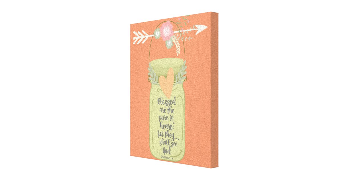 Mason Jar Bible Verse Canvas Print | Zazzle