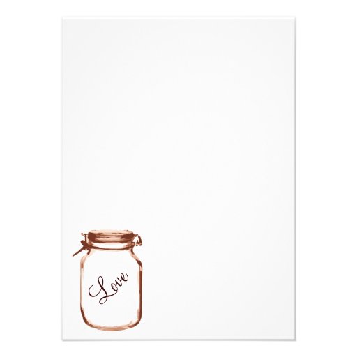 Mason Jar Country Rustic Wedding Invitations