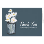 Mason Jar filled with White Daisies Card