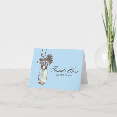 Mason Jar filled with Wilflowers Card