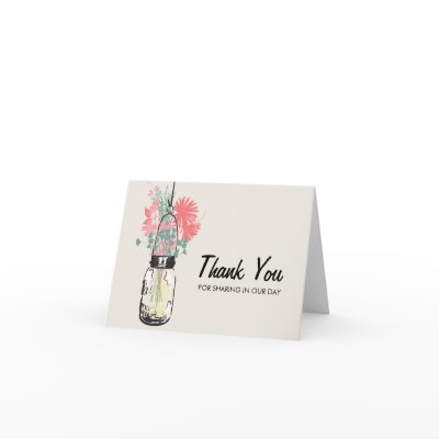 Mason Jar filled with Wilflowers Greeting Card