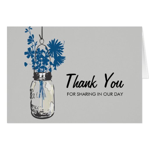 Mason Jar filled with Wilflowers Card
