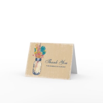 Mason Jar filled with Wilflowers Greeting Card