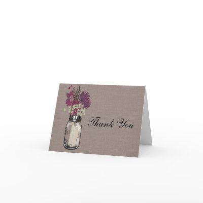 Mason Jar filled with Wilflowers Greeting Card