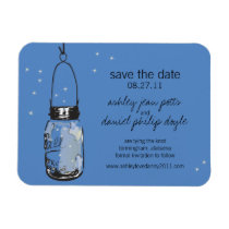 Mason Jar & Fireflies Save the Date Magnets