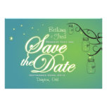 Mason Jar Firefly Lightning Bug Save The Date Personalized Invite