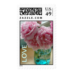 Mason Jar Full of Love Postage Stamps
