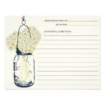 Mason Jar & Hydrangeas Recipe Card