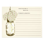 Mason Jar & Hydrangeas Recipe Card
