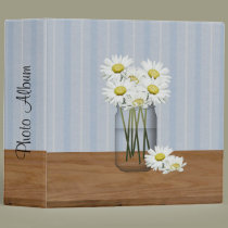 Mason Jar Of Daisies Binder binders