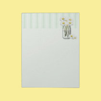 Mason Jar Of Daisies Notepad notepads