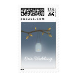 Mason Jar Outdoor Evening Fall Wedding Stamps
