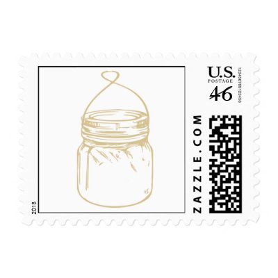 Mason Jar Postage Stamp