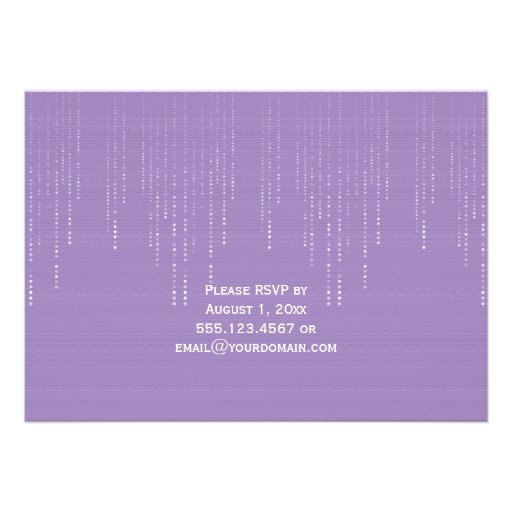 Mason Jar Purple and White Floral Reception Only Personalized Announcements