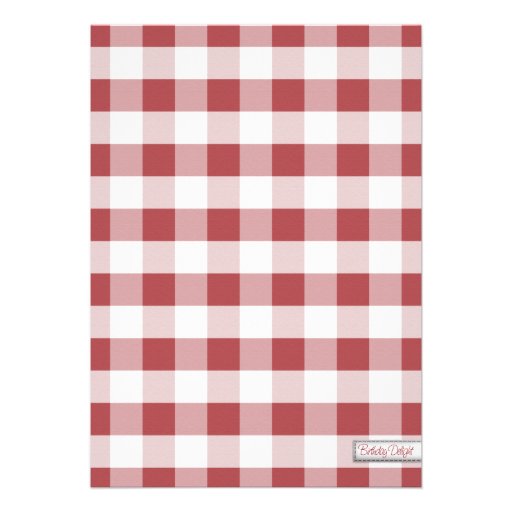 Mason Jar Rustic Stars Red Gingham Birthday Announcement