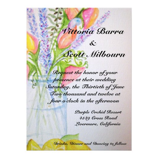 Mason Jar Wedding Invitation #2 (front side)