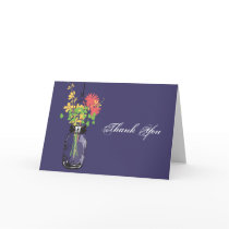 Mason Jar & Wild Flowers Greeting Card
