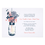 Mason Jar & Wild Flowers Personalized Invitations