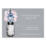 Mason Jar & Wildflowers RSVP Card invitations