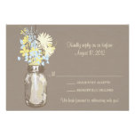 Mason Jar & Wildflowers RSVP Card Personalized Invitations