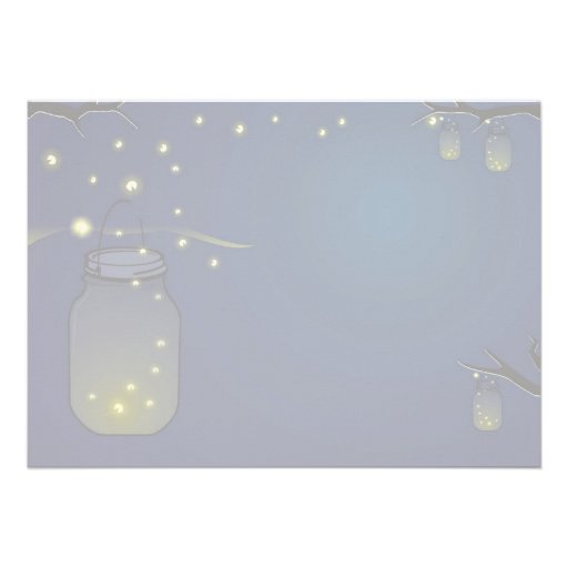 Mason Jars and Fireflies at Dusk Custom Invite