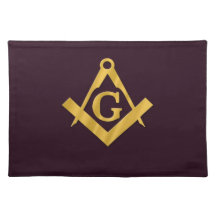 Mason Masonic Product on Brown Placemats