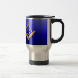Mason Masonic with Gradient Blue Coffee Mugs