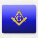 Mason Masonic with Gradient Blue Mouse Pads