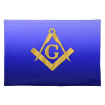 Mason Masonic with Gradient Blue Place Mat