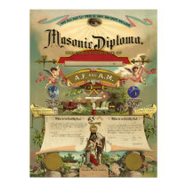 Masonic AF & AM Diploma posters by masonicshop Masonic AF & AM Diploma posters
