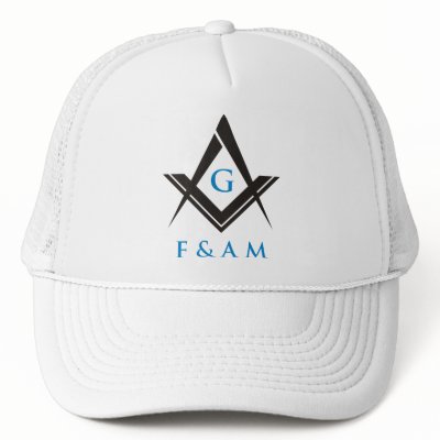 Masonic Ball Cap (White) Mesh Hat by masonicwire
